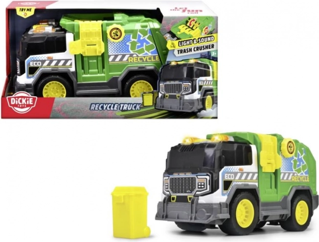 Camion de recyclage vert Dickie Toys 30 cm
