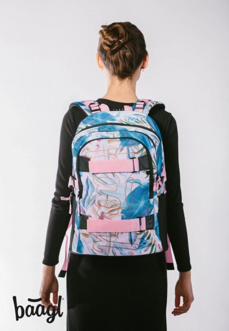 Sac à dos scolaire BAAGL Skate Leafs