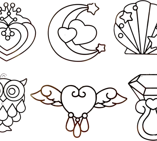 Six motifs créatifs à colorier