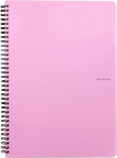 Bloc-notes à anneaux A4 PASTELINI, rose, 60 feuilles