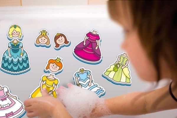 Stickers de bain - Mes premiers contes de fées Princesses ensemble en mousse avec filet