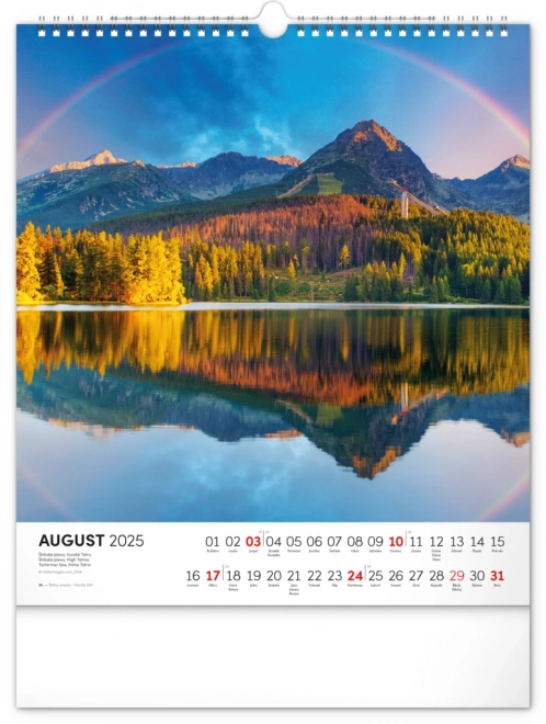 NOTIQUE Calendrier mural Slovensko enchanteur 2025, 30 x 34 cm