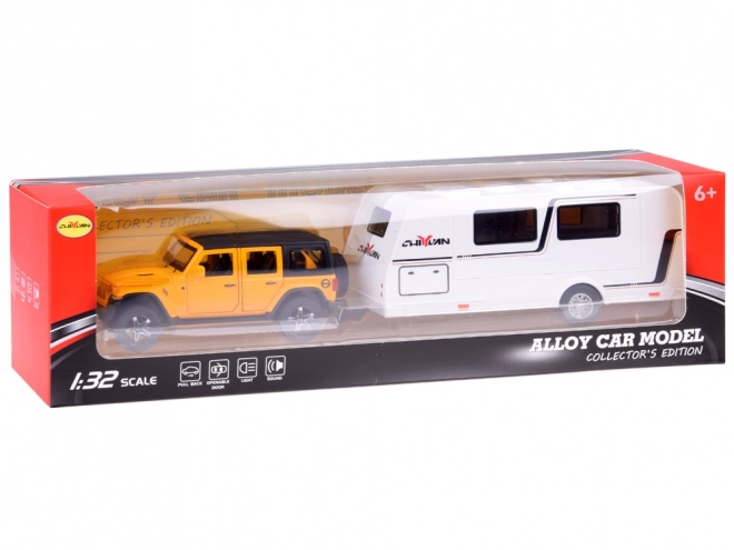 Voiture tout-terrain et caravane pour les vacances
