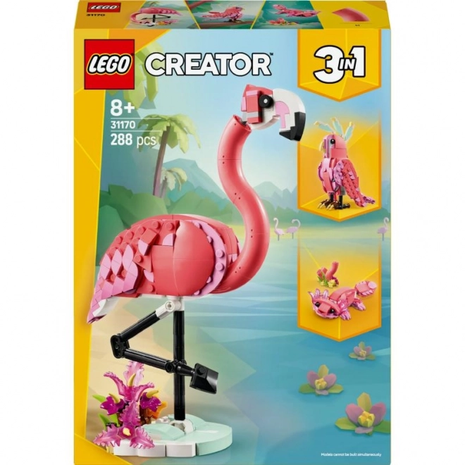LEGO Creator 3 en 1 31170 Animaux Sauvages : Flamant Rose