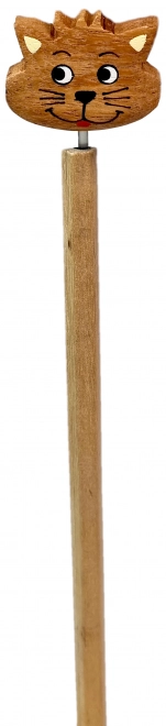 Crayon en bois avec tête de chat
