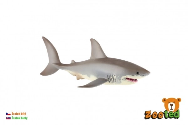 Requin blanc en plastique zooté 17cm en sachet