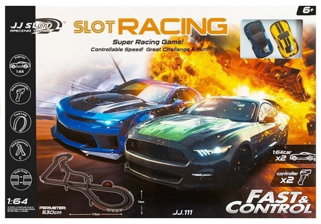 Piste de course 2 voitures Slot Cars 1:64