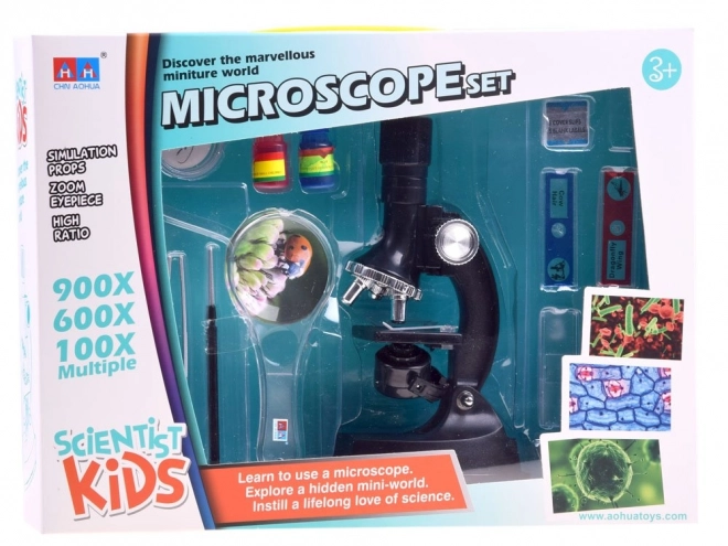 Microscope avec accessoires pour jeune scientifique