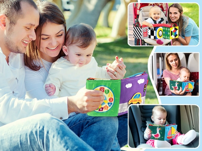 Livre sensoriel pliable pour bébés