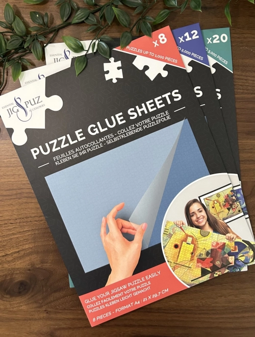 JIG&PUZ Feuilles adhésives pour puzzle jusqu'à 3000 pièces
