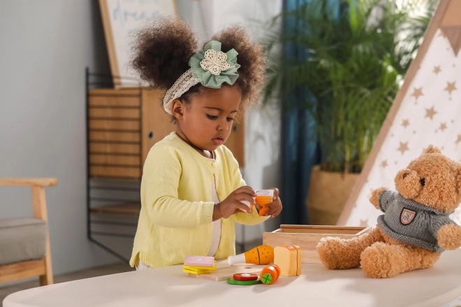 Ensemble de nourriture en bois pour enfants