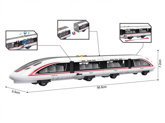 Train amusant avec aimants, lumières et sons