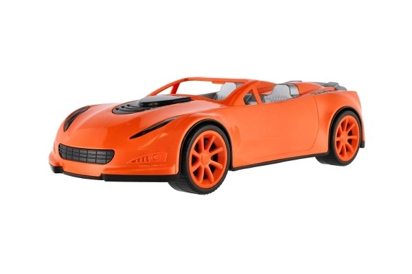 Voiture sportive en plastique 16x38cm en roue libre 3 couleurs en filet