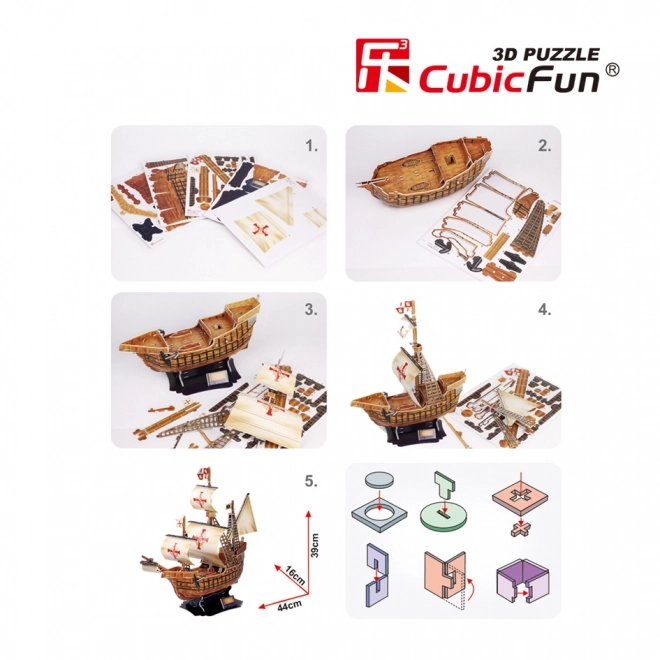 Puzzle 3D Navire Santa Maria