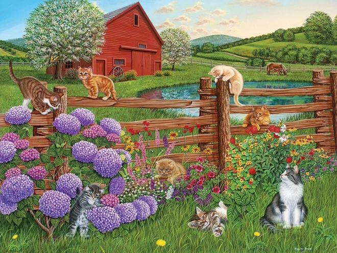 Puzzle COBBLE HILL chats à la ferme XL 275 pièces