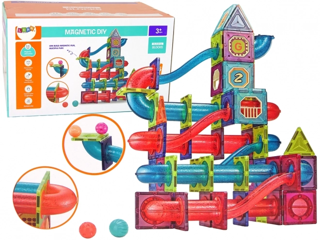 Blocs de construction magnétiques pour enfants LEAW Toys 145 pièces