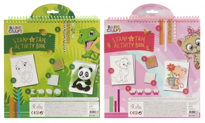 Livre de coloriage avec tampons et autocollants