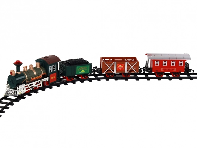 Locomotive électrique de train 3 wagons Sons Lumières