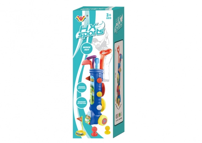 Grande boîte de minigolf + chariot de golf