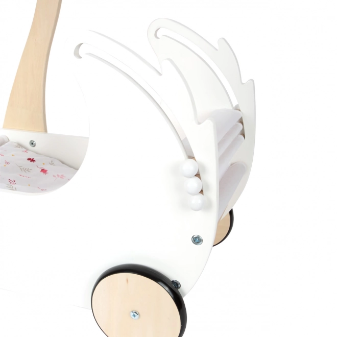 Landau en bois pour enfants Cygne
