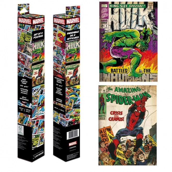 Ensemble de mini-affiches des couvertures de comics Marvel