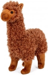 Lama Alpaga en peluche 30 cm Marron
