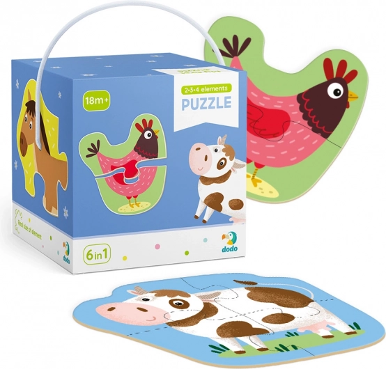 Puzzle Dodo 2–4 pièces – animaux domestiques