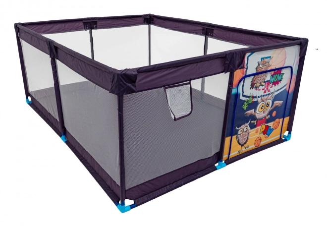 Parc Rectangulaire Sportif Hibou Doux pour Enfants