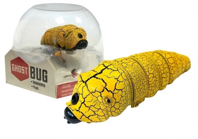 Chenille jaune avec capteur infrarouge