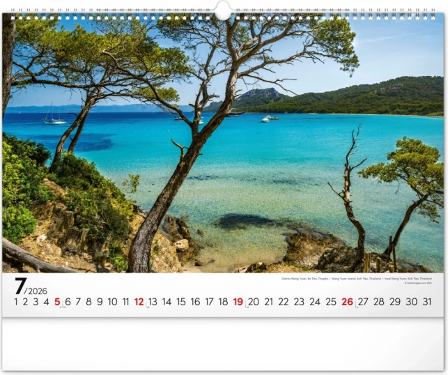 Calendrier mural Mer 2026