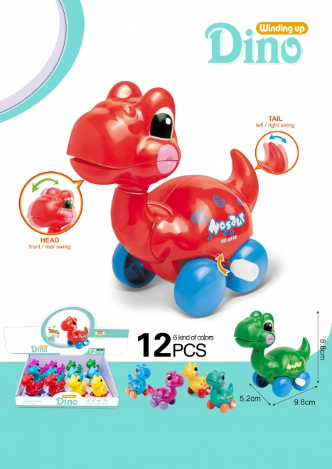 Dino en plastique à ressort 10 cm