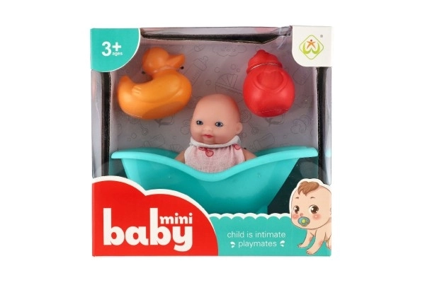 Poupée avec baignoire et accessoires