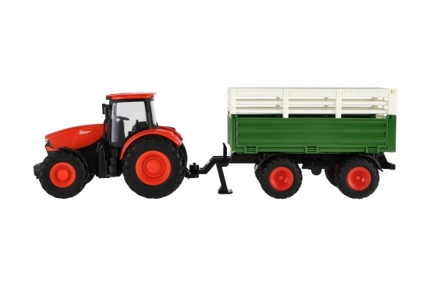 Tracteur ZETOR pour enfants à télécommande avec remorque, lumières et sons, 42 cm