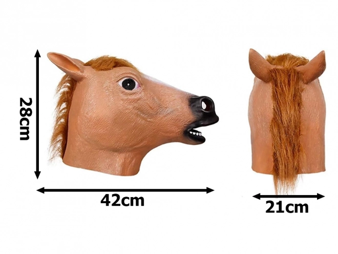 Masque de cheval en latex pour fête