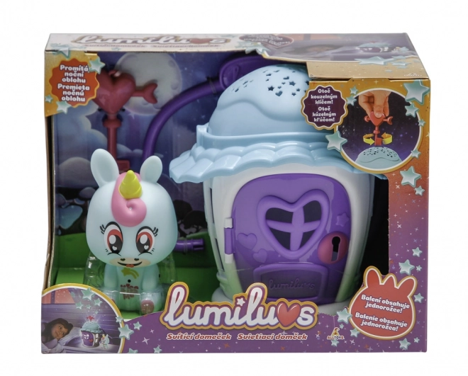Maison lumineuse avec licorne Lumiluvs