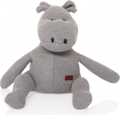 Jouet tricoté Hippopotame, Gris