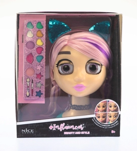 Tête de mannequin maquillage avec yeux interchangeables Influencer