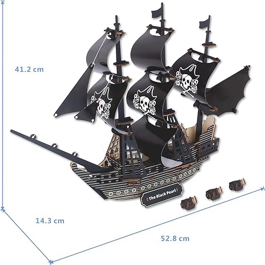 Puzzle 3D en bois Navire pirate Perle noire