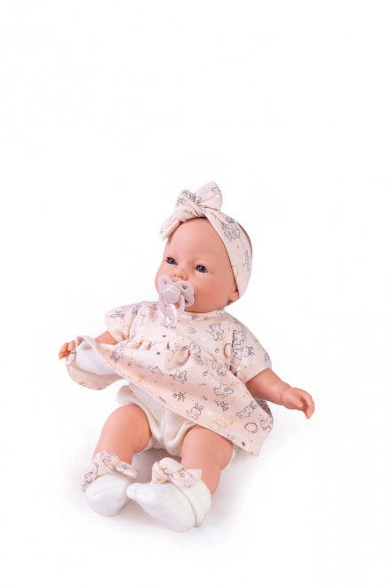 Antonio Juan 14258 BIMBA - poupée bébé qui cligne des yeux avec sons et corps en tissu doux - 37 cm