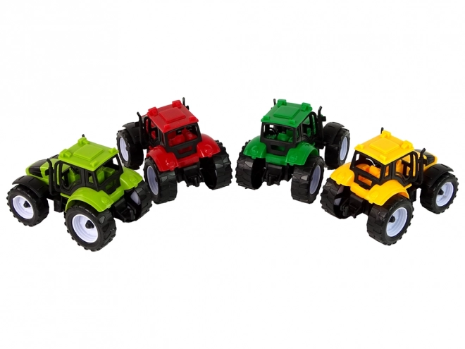 Ensemble de tracteurs agricoles 4 pièces colorées