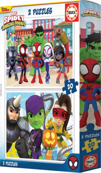 Educa Puzzle Spidey et ses amis incroyables 2x20 pièces
