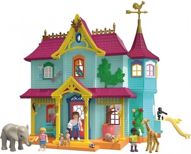 Grande maison pleine de zones de jeu