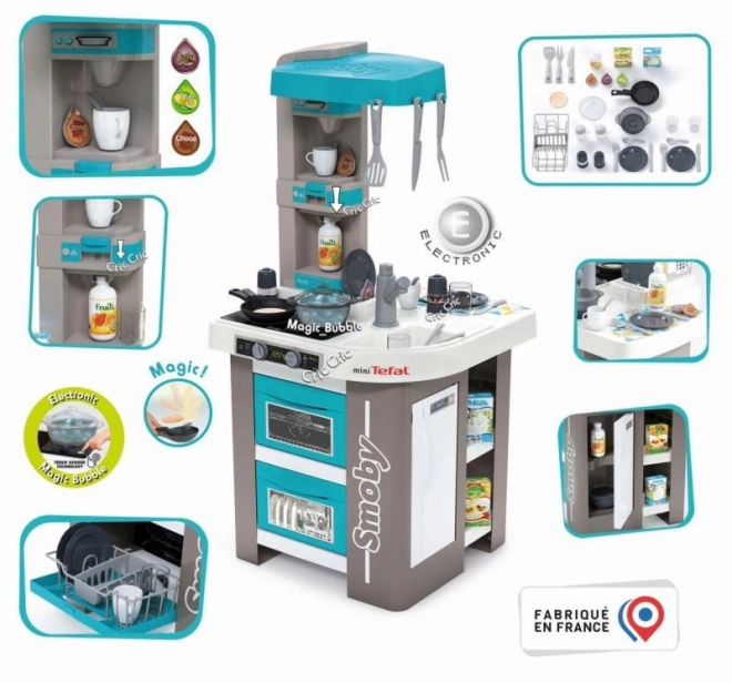 Cuisinette Studio Tefal Bubble bleu-gris électronique