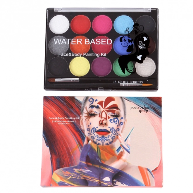 Ensemble de peinture pour le visage et le corps 15 couleurs