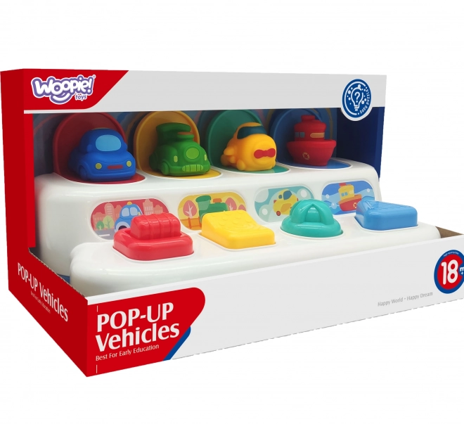 Woopie jouet éducatif pour enfants avec véhicules à ressort Pop-Up