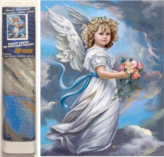 peinture diamant chérubin 30 × 40 cm