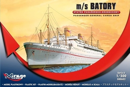 Modèle en plastique du navire M/S Batory