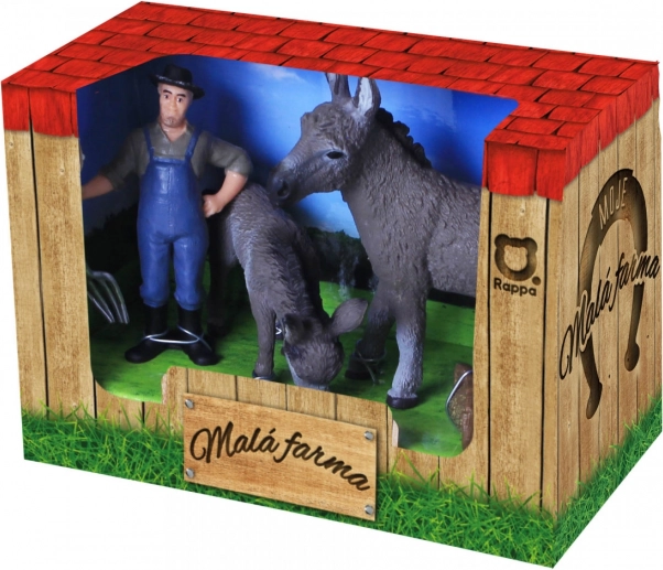 Set d’ânes avec fermier – MA PETITE FERME