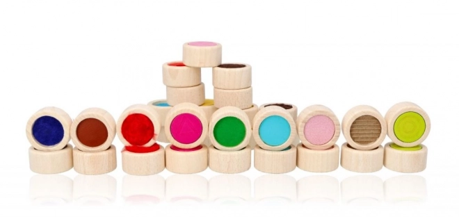 Goki Jeu tactile II – différentes surfaces dans un sac en coton - 32 pièces