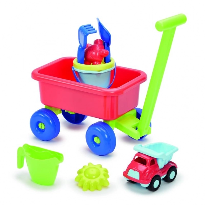 Chariot avec arrosoir et ensemble pour le sable